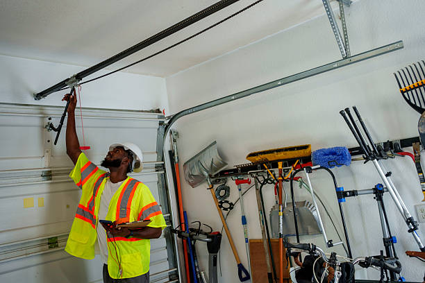 Professional Garage Door Panel Replacement technician working in Wahpeton, ND